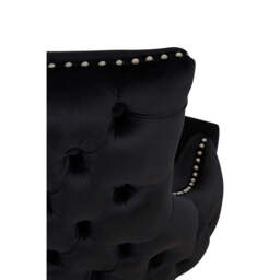 Kensington Townhouse Black Velvet Studded Dining Chair - thumbnail 3