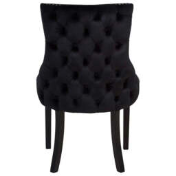 Kensington Townhouse Black Velvet Studded Dining Chair - thumbnail 5