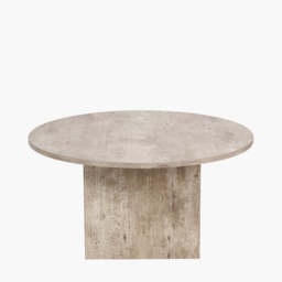 Elkton Concrete Effect Wood Veneer Groove Detail Coffee Table - thumbnail 4