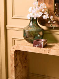 Mota Burl Wood Design Curved Console Table - thumbnail 6