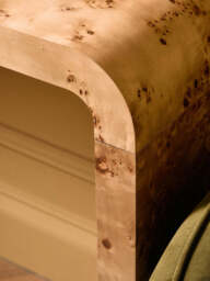 Mota Burl Wood Design Curved Console Table - thumbnail 3