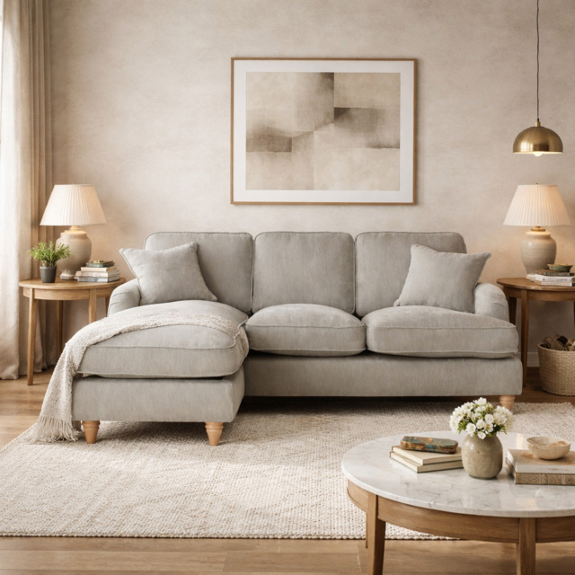 Left Hand Chaise Sofa Manhattan Putty The Great Sofa Company - Piper - Vienna - Arthur - Emeline - Swift - Morris - image 1