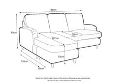 Left Hand Chaise Sofa Manhattan Putty The Great Sofa Company - Piper - Vienna - Arthur - Emeline - Swift - Morris - thumbnail 5
