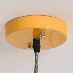 Factory Style Mustard Yellow Enamel Painted 36cm Pendant Light - thumbnail 5