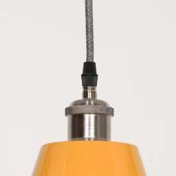 Factory Style Mustard Yellow Enamel Painted 36cm Pendant Light - thumbnail 4