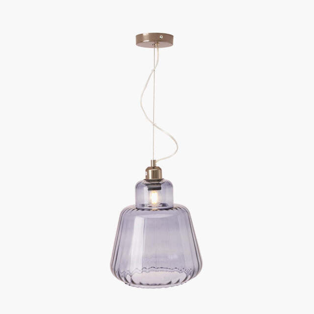 Porto Grey Optic Glass Tapered Pendant - image 1