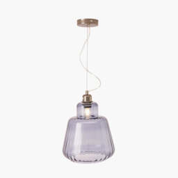 Porto Grey Optic Glass Tapered Pendant - thumbnail 2