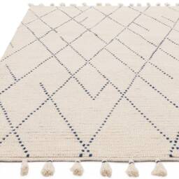 Nepal 160x230cm Cream/Blue Linear Rug Rug - thumbnail 3
