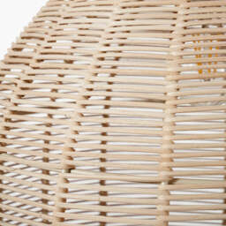 Caswell Natural Rattan Cloche Pendant - thumbnail 4