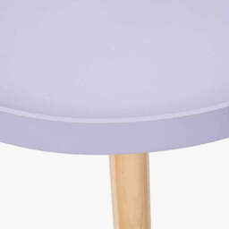Halston Lilac Wood Veneer and Natural Pine Wood Side Table - thumbnail 4