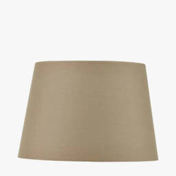 Adelaide 40cm Taupe Tapered Cotton Mix Lampshade - thumbnail 1