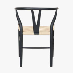 Quinn Black Beech Wood and Natural Paper Rope Dining Chair - thumbnail 4