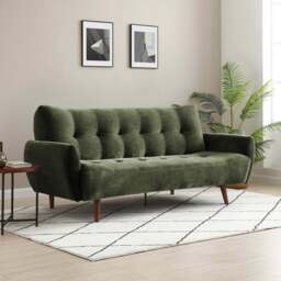 Eryx Olive Chenille Alex Sofa Bed - thumbnail 2