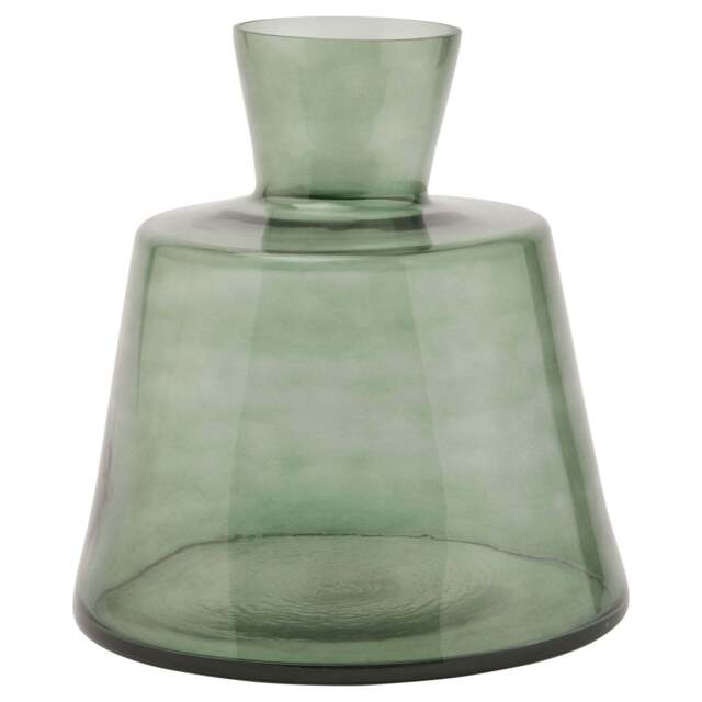 Smoked Sage Glass Large Ellipse Vase - image 1