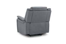 Galaxy Tech Recliner Grey Fabric Armchair Sofa - thumbnail 2