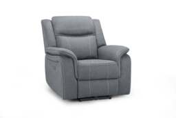 Galaxy Tech Recliner Grey Fabric Armchair Sofa - thumbnail 1