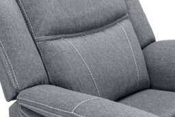 Galaxy Tech Recliner Grey Fabric Armchair Sofa - thumbnail 4