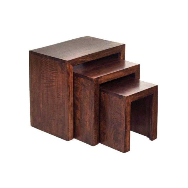 Dockland Dark Mango Nest of Three Tables - image 1