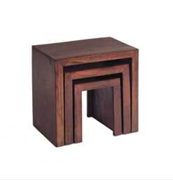 Dockland Dark Mango Nest of Three Tables - thumbnail 3