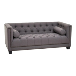 Surina 2 Seat Grey Fabric Sofa - thumbnail 2