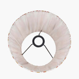 Izara 30cm Cinnamon Ikat Patterned Mushroom Pleat Tapered Lampshade - thumbnail 3