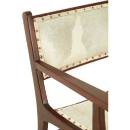 Kendari Leather Teak Wood Dining Chair - thumbnail 5