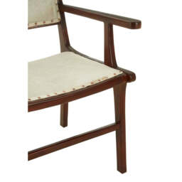 Kendari Leather Teak Wood Dining Chair - thumbnail 6