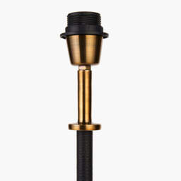 Antoine Black Croc and Antique Brass Tall Metal Table Lamp Base - thumbnail 4