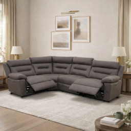 Lucca Inc Lay-Z-Boy Style Fabric Power Recliner Corner Sofa - thumbnail 1