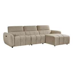 Turin Electric Recliner Sofa Mocha Right Hand Corner - thumbnail 2