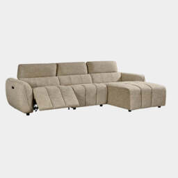 Turin Electric Recliner Sofa Mocha Right Hand Corner - thumbnail 3