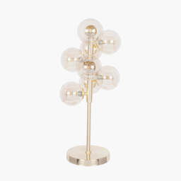 Vecchio Lustre Glass Orb and Gold Metal Table Lamp - thumbnail 1