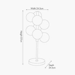 Vecchio Lustre Glass Orb and Gold Metal Table Lamp - thumbnail 4