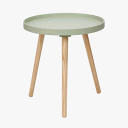 Halston Sage Green Wood Veneer and Natural Pine Wood Side Table - thumbnail 2