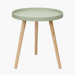 Halston Sage Green Wood Veneer and Natural Pine Wood Side Table - thumbnail 1