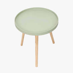 Halston Sage Green Wood Veneer and Natural Pine Wood Side Table - thumbnail 4