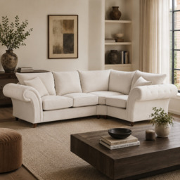 Windsor Fullback Sofa Stone Right Hand Facing Corner