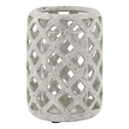 Grey Stone Effect Hurricane Lantern - thumbnail 1