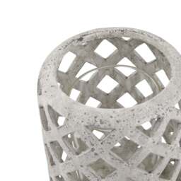 Grey Stone Effect Hurricane Lantern - thumbnail 2