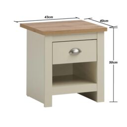 Lisbon 2 Piece Set 3+4 Chest, 1 Drw Bedside Cream - thumbnail 4