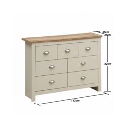 Lisbon 2 Piece Set 3+4 Chest, 1 Drw Bedside Cream - thumbnail 5