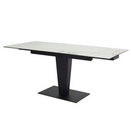 Valentina Extending Dining Table White Ceramic - thumbnail 2
