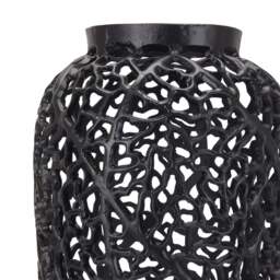 Black Cast Lattice Vase - thumbnail 2