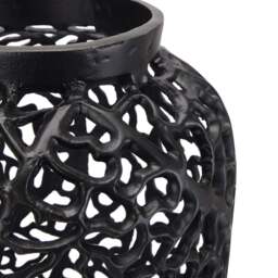 Black Cast Lattice Vase - thumbnail 3