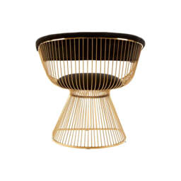Vogue Black Velvet And Gold Finish Chair - thumbnail 4