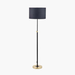 Bryce Black and Gold Metal Rise and Fall Floor Lamp - thumbnail 1