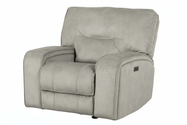 Excalibur Beige Lay-Z-Boy Style Fabric Power Recliner Armchair - image 1