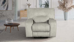 Excalibur Beige Lay-Z-Boy Style Fabric Power Recliner Armchair - thumbnail 2