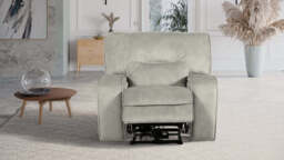 Excalibur Beige Lay-Z-Boy Style Fabric Power Recliner Armchair - thumbnail 3