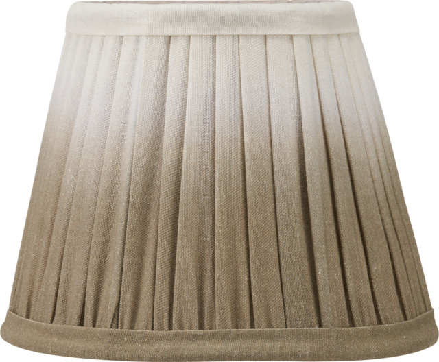 Scallop 16cm Taupe Ombre Soft Pleated Tapered Lampshade